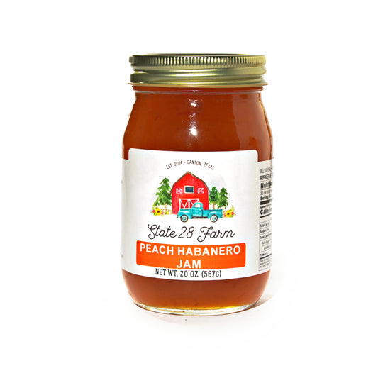 STATE 28 FARM PEACH HABANERO JAM 20 OZ