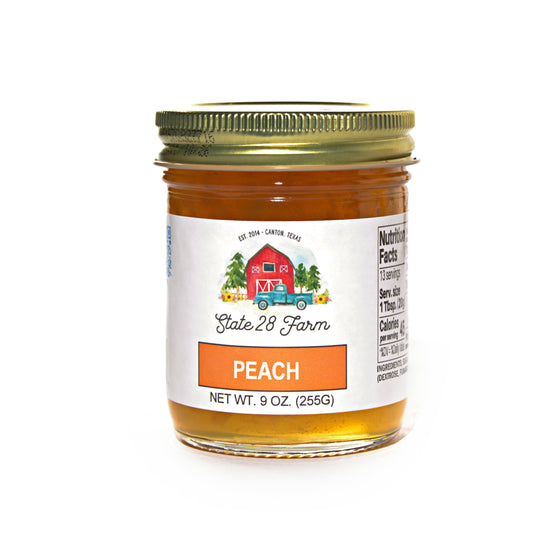 STATE 28 FARM PEACH JELLY 9 OZ