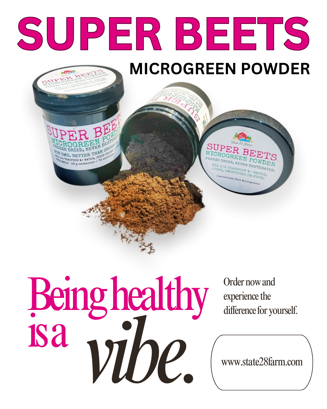 STATE 28 FARM SUPER BEETS MICROGREEN POWDER