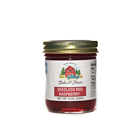 STATE 28 FARM SEEDLESS RED RASPBERRY 9 OZ