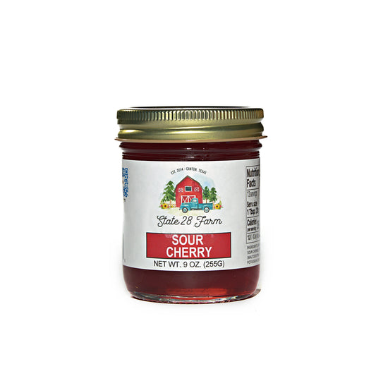 STATE 28 FARM SOUR CHERRY JELLY 9 OZ