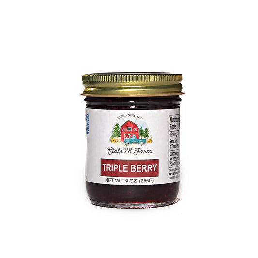 STATE 28 FARM TRIPLE BERRY JAM 9 OZ